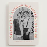 "Surrounding" - Save the Dates in Persimmon by Sarah Cohn - Front