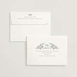 "Crest Florale" - Save the Dates in Moss by Tamara Hilje - FREE Recipient Addressing