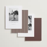"Sienna" - Save the Dates in Maroon by Pati Cascino - Back of Card Options