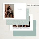 "Shades" - Save the Dates in Celadon by Olive and Violet - Back of Card Options