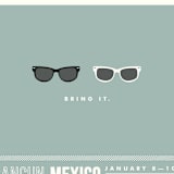 "Shades" - Save the Dates in Celadon by Olive and Violet - Detail