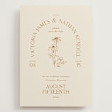 "Floral Type Arch" - Save the Dates in Cream by Baumbirdy - Front