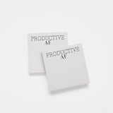 "Productive AF Sticky Notepad - Bone/Black - 4x4"" - Sticky Notes in multicolorassorted-colors by X Femme d Affaires