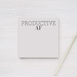 "Productive AF Sticky Notepad - Bone/Black - 4x4"" - Sticky Notes in multicolorassorted-colors by X Femme d Affaires