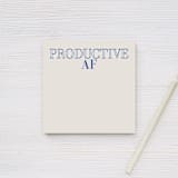 "Productive AF Sticky Notepad Vintage Cream/Blue - 4x4"" - Sticky Notes in multicolorassorted-colors by X Femme d Affaires