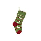 "Dog Bone Stocking - Green" - Stockings in green by Melange Collection