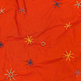 "Party Star Stocking with Chainstitching" - Stockings in red by Haptic Lab