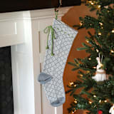 "Grey Patterned Stocking" - Stockings in gray by Melange Collection