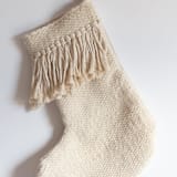 "Woven Stocking | Fringe" - Stockings in white by Ashley Hawke