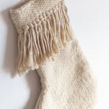 "Woven Stocking | Fringe" - Stockings in white by Ashley Hawke