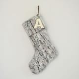 "Personalized Christmas Stocking, Gray Faux Fur" - Stockings in gray by TwentyEight12