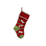 "Dog Bone Stocking - Red" - Stockings in red by Melange Collection