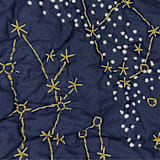 "Constellation Stocking with Chainstitching" - Stockings in blue by Haptic Lab