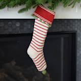 "Thin Stripe Stocking" - Stockings in natural by Melange Collection