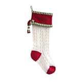 "Cable-Knit Bow Stocking" - Stockings in natural by Melange Collection