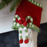 "Cable-Knit Bow Stocking" - Stockings in natural by Melange Collection