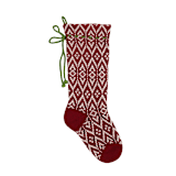 "Red Patterned Stocking" - Stockings in red by Melange Collection