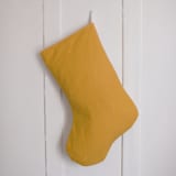 "Cream Quilted Stocking with Multi-Color Appliqué Details" - Stockings in natural by Quiet Goods