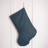 "Green Quilted Stocking with Gold Appliqué Details No.3" - Stockings in green by Quiet Goods