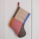 "Small Multi-Colored Quilted Stocking with Appliqué Details" - Stockings in multicolor by Quiet Goods