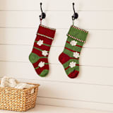"Paw Print Stocking - Green" - Stockings in green by Melange Collection