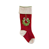 "Wreath Stocking" - Stockings in red by Melange Collection