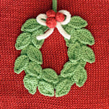 "Wreath Stocking" - Stockings in red by Melange Collection