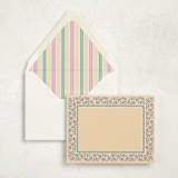 "Floral Block Print (set of 10)" - Stationery Set in Peony by Creo Study