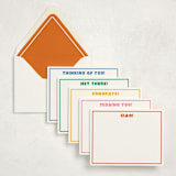 "Modern Greetings (set of 10)" - Stationery Set in Colorful by Minted
