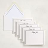 "Scripted Gratitude (set of 10)" - Stationery Set in Noir by Melinda Denison