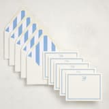 "Hydrangea Hello (set of 10)" - Stationery Set in Sky by Megan Davis