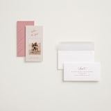 "Poem" - Save the Dates in Strawberry by Olivia Kanaley Inman - Assembled