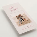 "Poem" - Save the Dates in Strawberry by Olivia Kanaley Inman - Detail