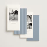 "Modern Air" - Save the Dates in Dusty Blue by Stacey Meacham - Back of Card Options