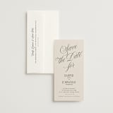 "Mirin" - Save the Dates in Linen by Kate Ahn - Save the Date with Envelope