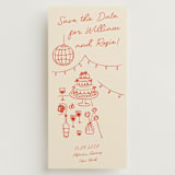 "Party On!" - Save the Dates in Sangria Spark by Zove Ahhh - Front