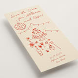 "Party On!" - Save the Dates in Sangria Spark by Zove Ahhh - Detail