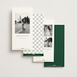 "Hepburn" - Save the Dates in Rose by Megan Davis - Back of Card Options