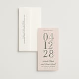 "Hepburn" - Save the Dates in Rose by Megan Davis - Save the Date with Envelope