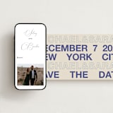 "Be There or Be Square - Save The Date" - Save the Dates in Cream by Cleghorn Creative - FREE Wedding Website