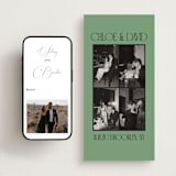 "Quad" - Save the Dates in Jade by Morgan Kendall - FREE Wedding Website