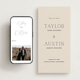 "In Love" - Save the Dates in Linen by Vanessa Doyle - FREE Wedding Website