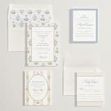 "Patterned florals" - Save the Dates in Powder by Creo Study - Matching Invitation Suite