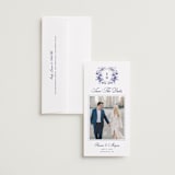 "Blooming Crest" - Save the Dates in Plum by Cass Loh - Save the Date with Envelope