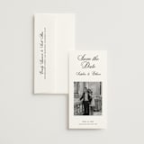 "Chic Union" - Save the Dates in Mystic Raven by Cass Loh - Save the Date with Envelope