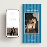 "The Emma" - Save the Dates in Cerulean by Kristie Kern - FREE Wedding Website
