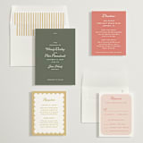 "Penumbra" - Save the Dates in Garden by Snow and Ivy - Matching Invitation Suite