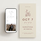 "Rose Ink" - Save the Dates in Rust by Ani Somi - FREE Wedding Website