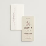 "Rose Ink" - Save the Dates in Rust by Ani Somi - Save the Date with Envelope