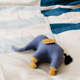 "Handmade Elephant Stuffed Animal - Slate/Mustard" - Plush Toys in blue by Anchal
